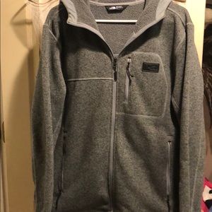 Men’s The North Face size large gray, hooded coat